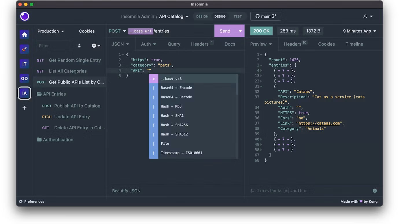 Insomnia: API Development Platform and Tool | Kong Inc.