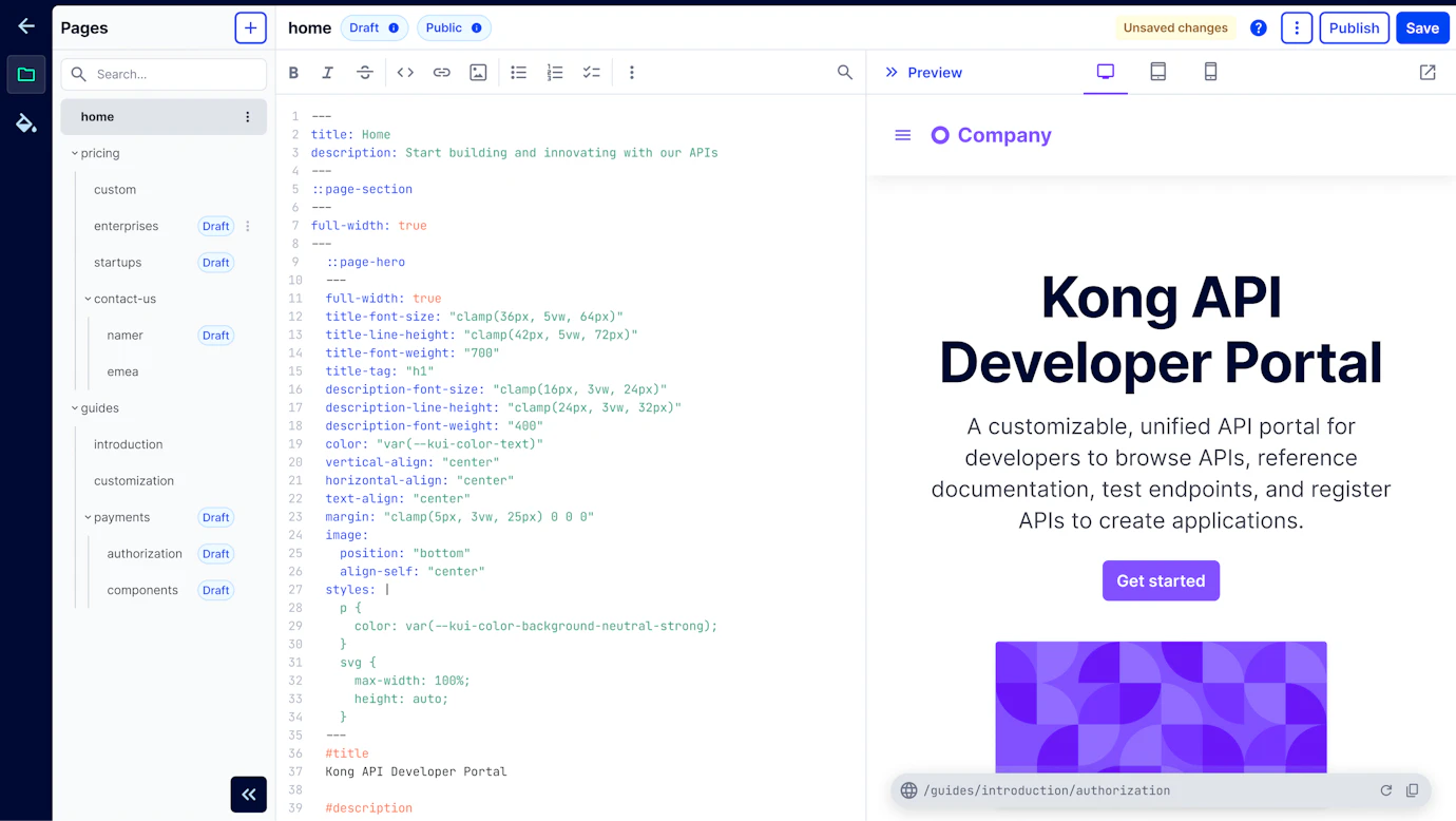 Ide For Api API Developer Portal and Platform | Kong Inc.