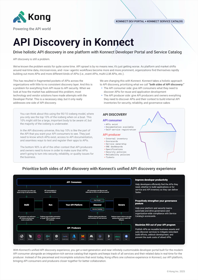API Discovery in Konnect | Kong Inc.