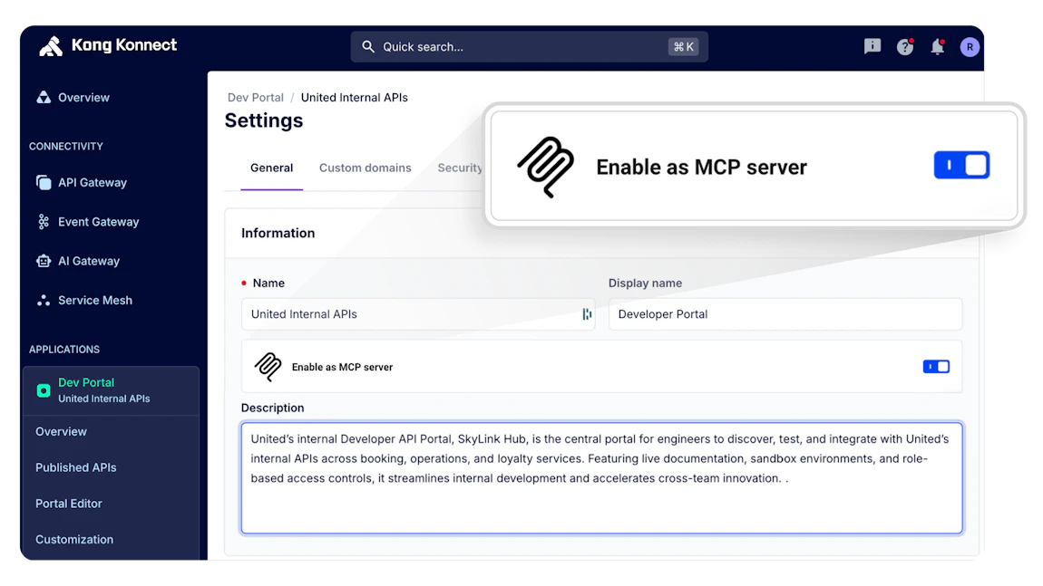 Developer Portal for APIs and Agents | Kong Inc.